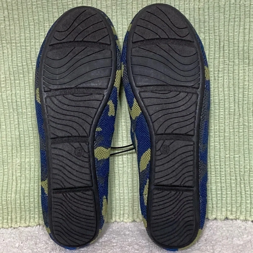 Serra Womens Green/Blue RoundToe Slip On Casual Washable Shoes SZ US 9 NWOT